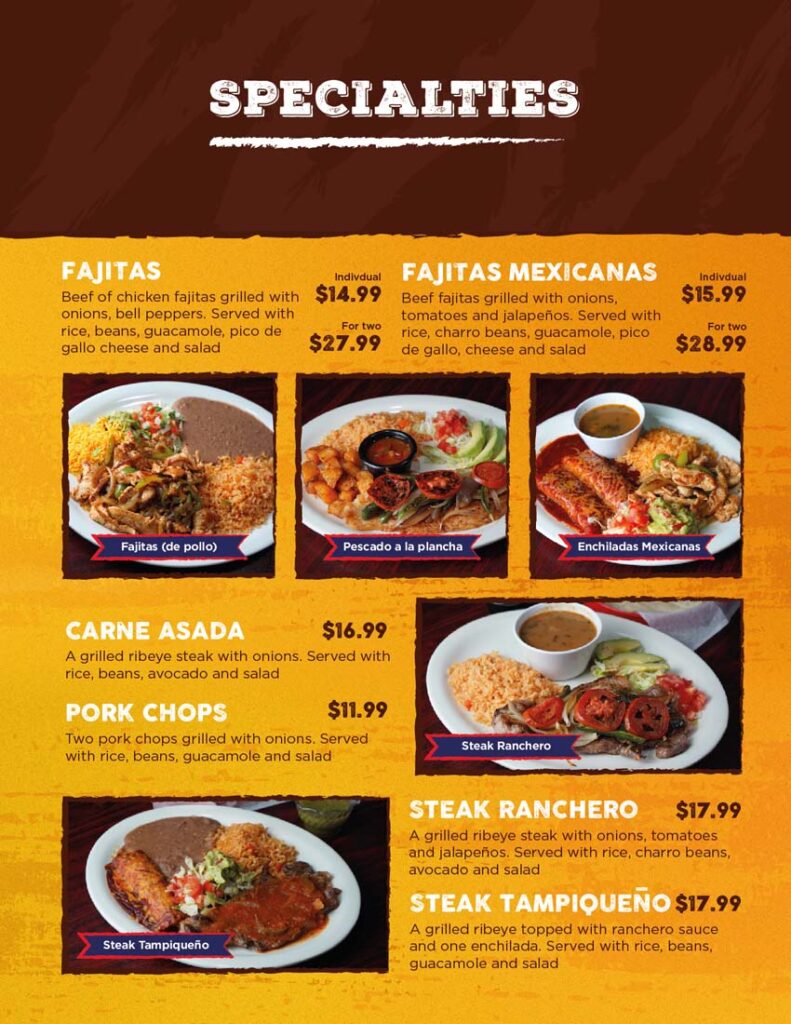 Menú - Sierras Mexican Food (digital)